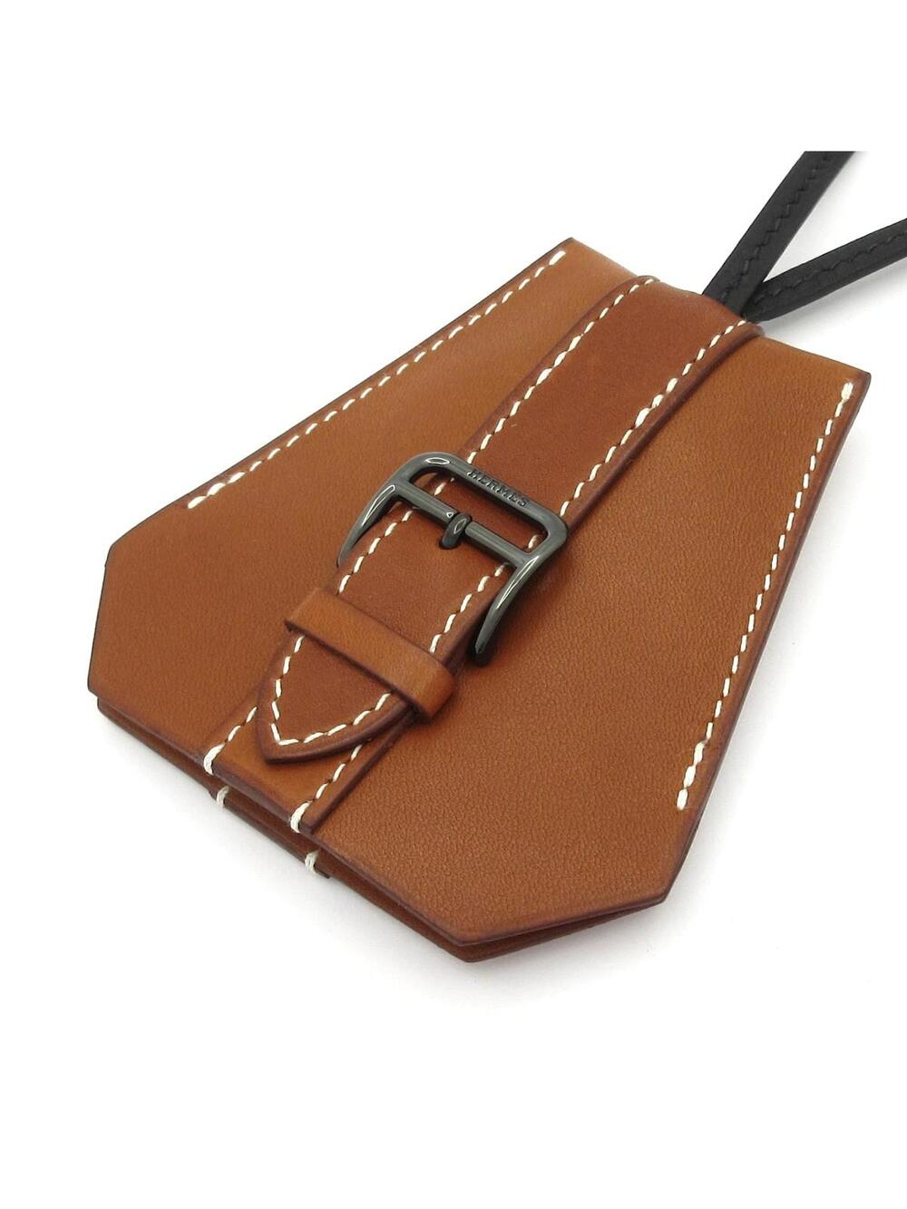 Hermes Clochette Black Brown Leather #349905H76B